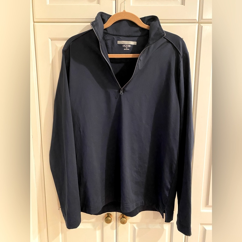 Greg Norman sweatshirt quarter Zip Navy Pull over men's M UPF 50+
